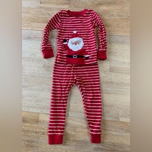 Carter's Santa Red and White Striped Pajama Set 2T